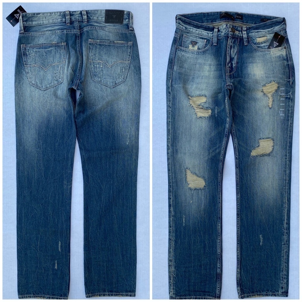 New GUESS Men's Slim Straight Jeans SZ 32